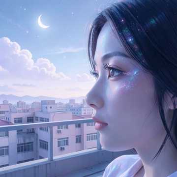 星河压进她的睫毛