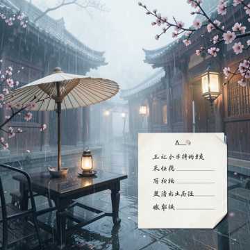 烟雨三行诗