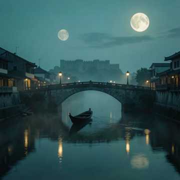 旧城墙的月光