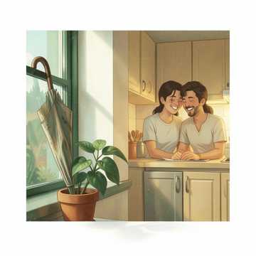 共撑一把旧伞