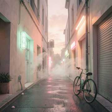蜜桃色晚风