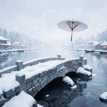 残雪压断桥
