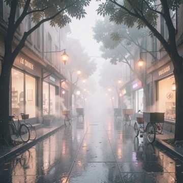 烟雨老街