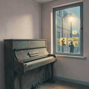 褪色钢琴键