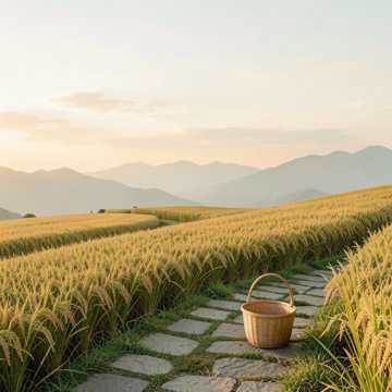山风荡稻浪