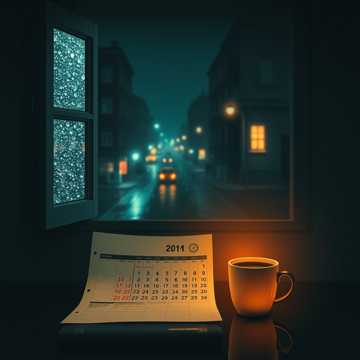 倒映的旧日历