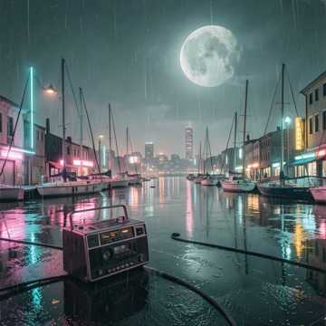 霓虹下的夜色