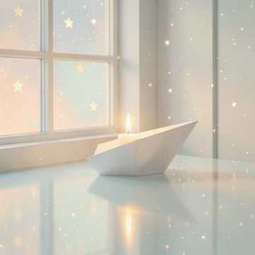 蜡烛吹开半缕星光