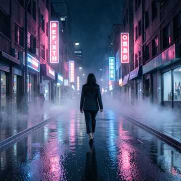 불빛 속을 걷는 여자-版本2