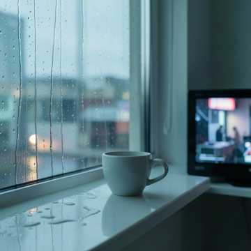 空杯与雨声