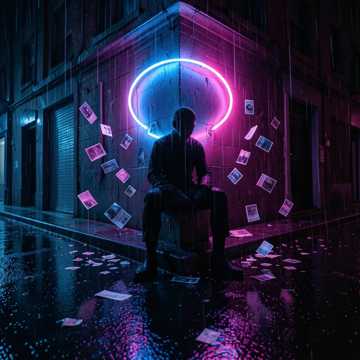 霓虹碎在街角