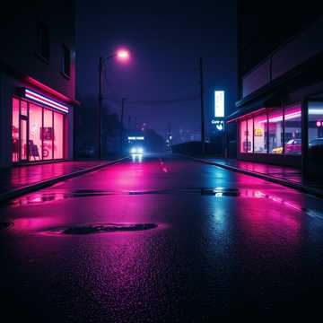 霓虹散场的光
