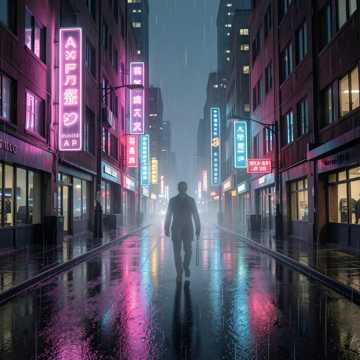 霓虹独影