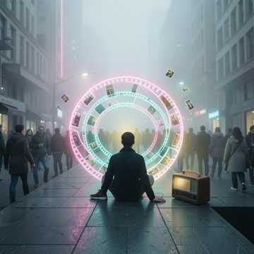 人潮倒带