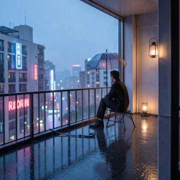 大雨刚走 伞留你那里