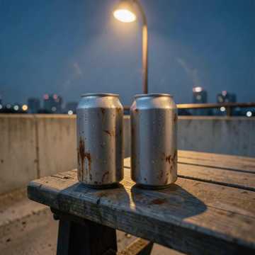 阳台啤酒罐