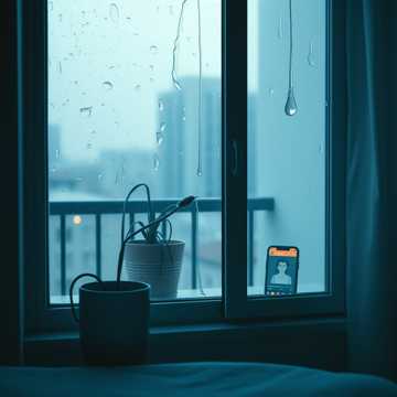 雨声滴答在窗沿