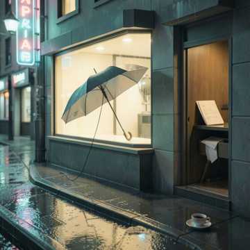 雨停在楼下