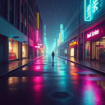 空街霓虹雨