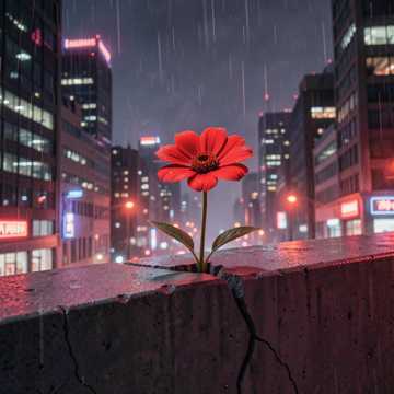 水泥缝里开的花
