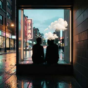 云朵停在妳发梢