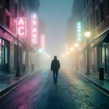 深夜的路灯
