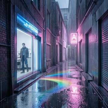 霓虹冷雨巷