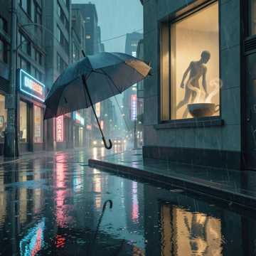 雨落斑马线