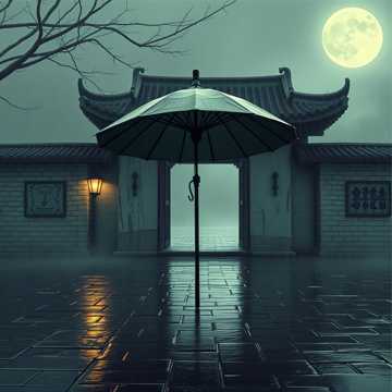 油纸伞裂痕