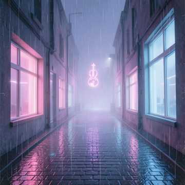 霓虹雨巷