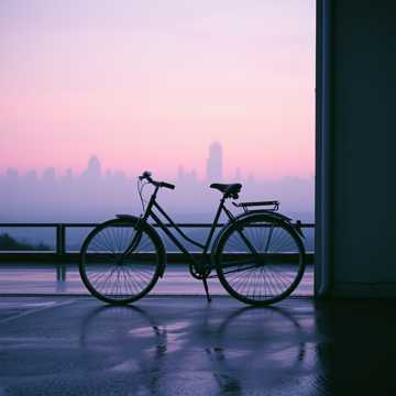 旧单车淋着雨