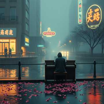 樱花钢琴雨