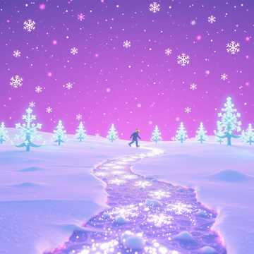 卡通滑雪