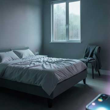 空荡双人床