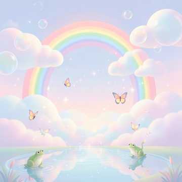 彩虹泡泡雨